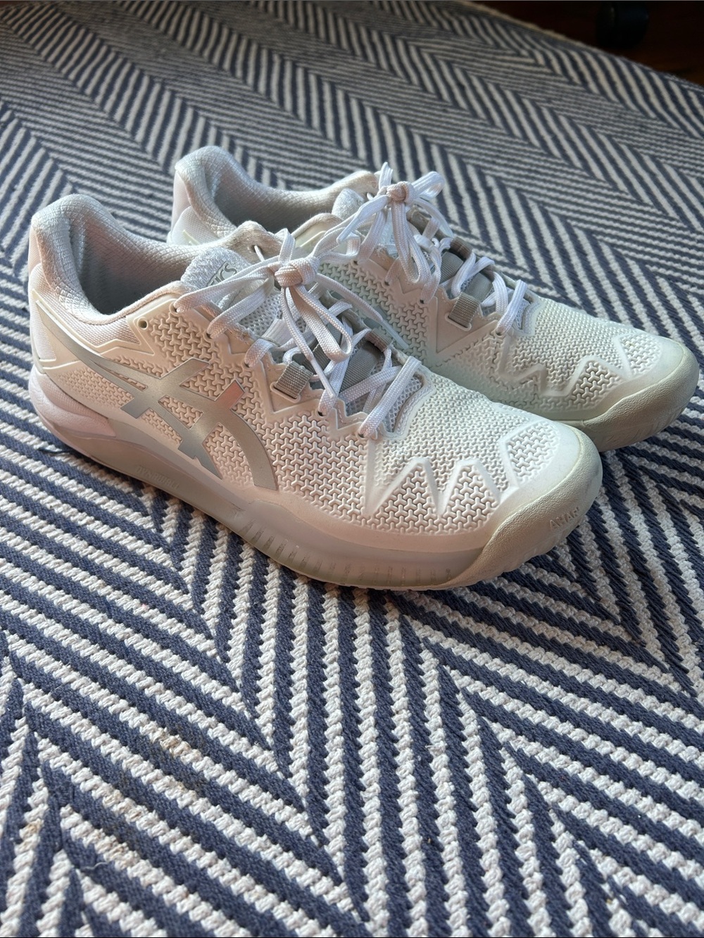 ASICS Women’s White Athletic Tennis Shoes